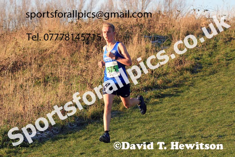 Mens under-20s, 2022 North Eastern Cross Country Champs., Temple Park, South Shields.  Photo: David T. Hewitson/Sports for All Pics